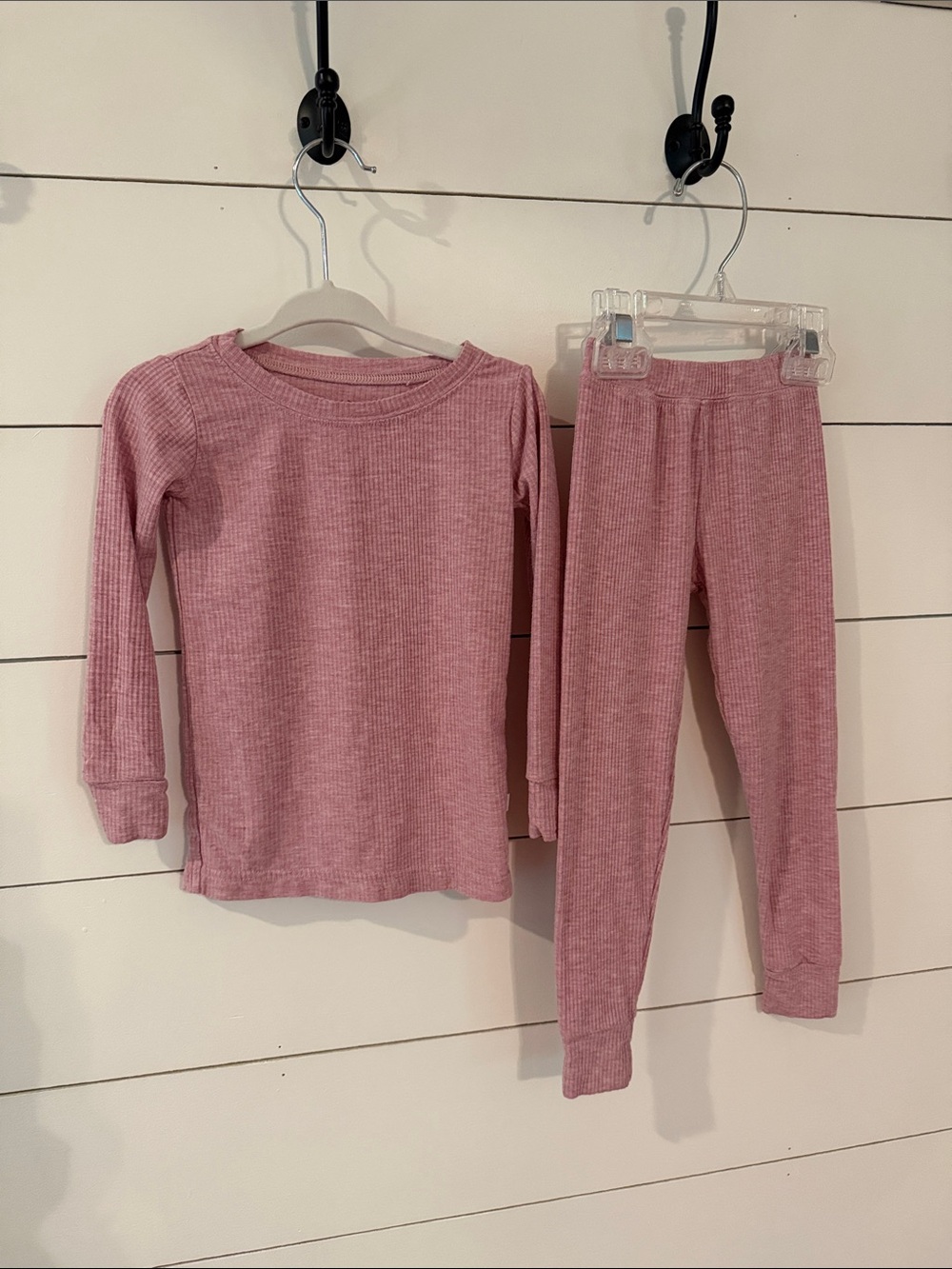 Little Sleepies Pink Ribbed Two Piece Set